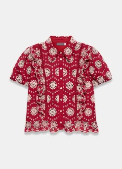 New Cotton Broderie Shirt Shirts & Blouses
