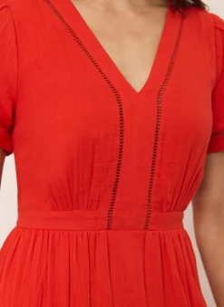 Best Cotton Cheesecloth Midi Dress Summer Dresses|Midi Dresses