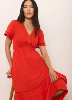Best Cotton Cheesecloth Midi Dress Summer Dresses|Midi Dresses