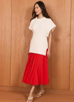 Hot Cotton Full Midi Skirt Midi Skirts|Skirts