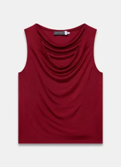 Drape Detail Top T-Shirts|T-Shirts