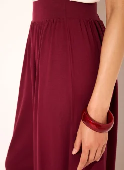 Outlet Red Jersey Balloon Trousers Trousers
