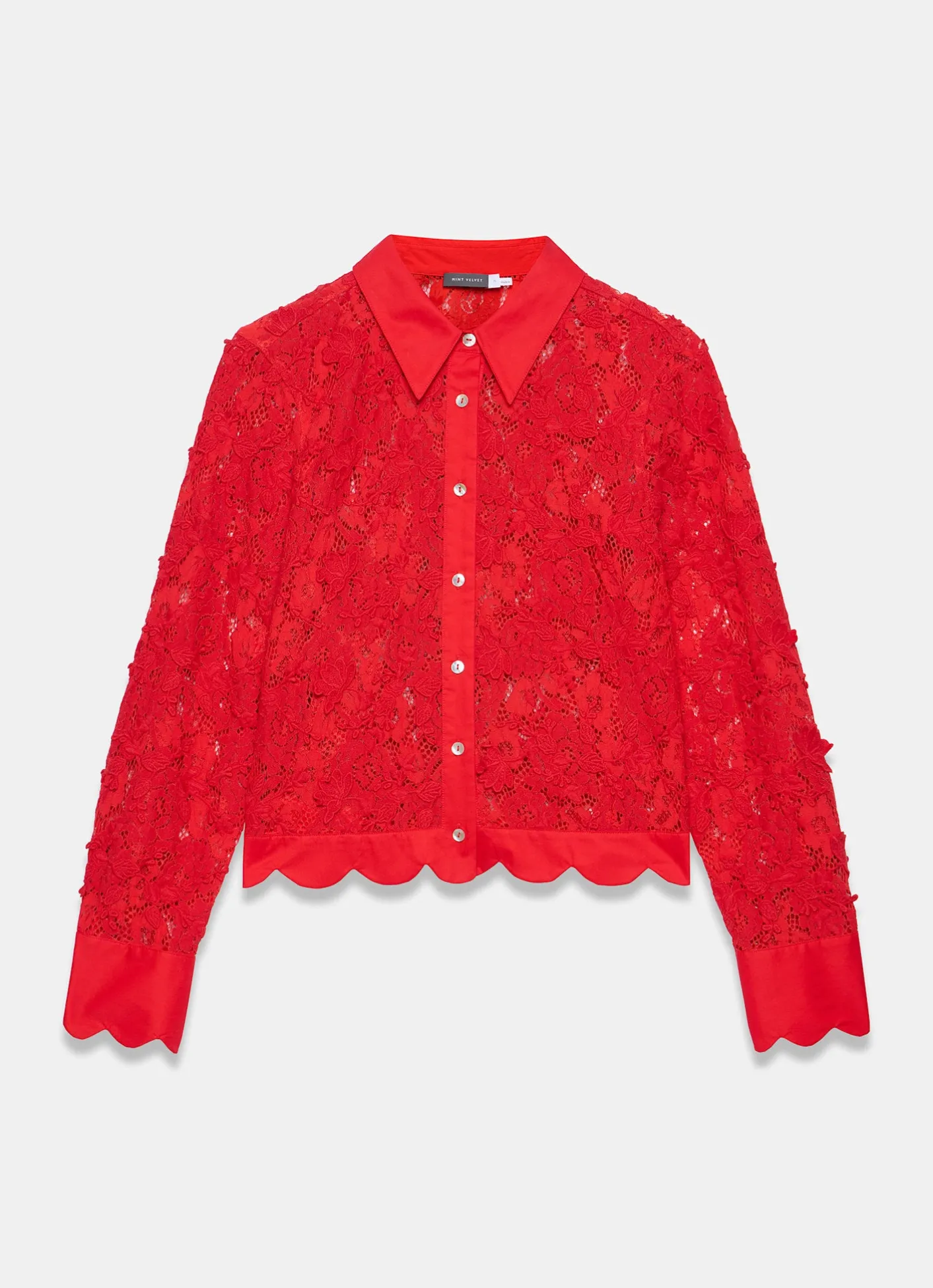 Online Lace Cropped Shirt Shirts & Blouses