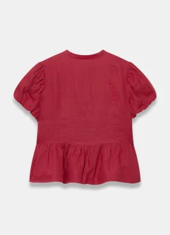 Hot Linen Peplum Top All Tops|Tops