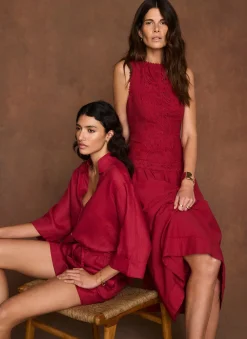 Outlet Linen Short Sleeve Resort Shirt Shirts & Blouses