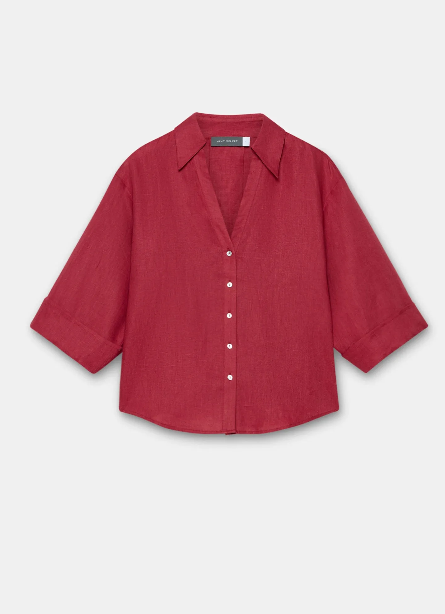 Outlet Linen Short Sleeve Resort Shirt Shirts & Blouses