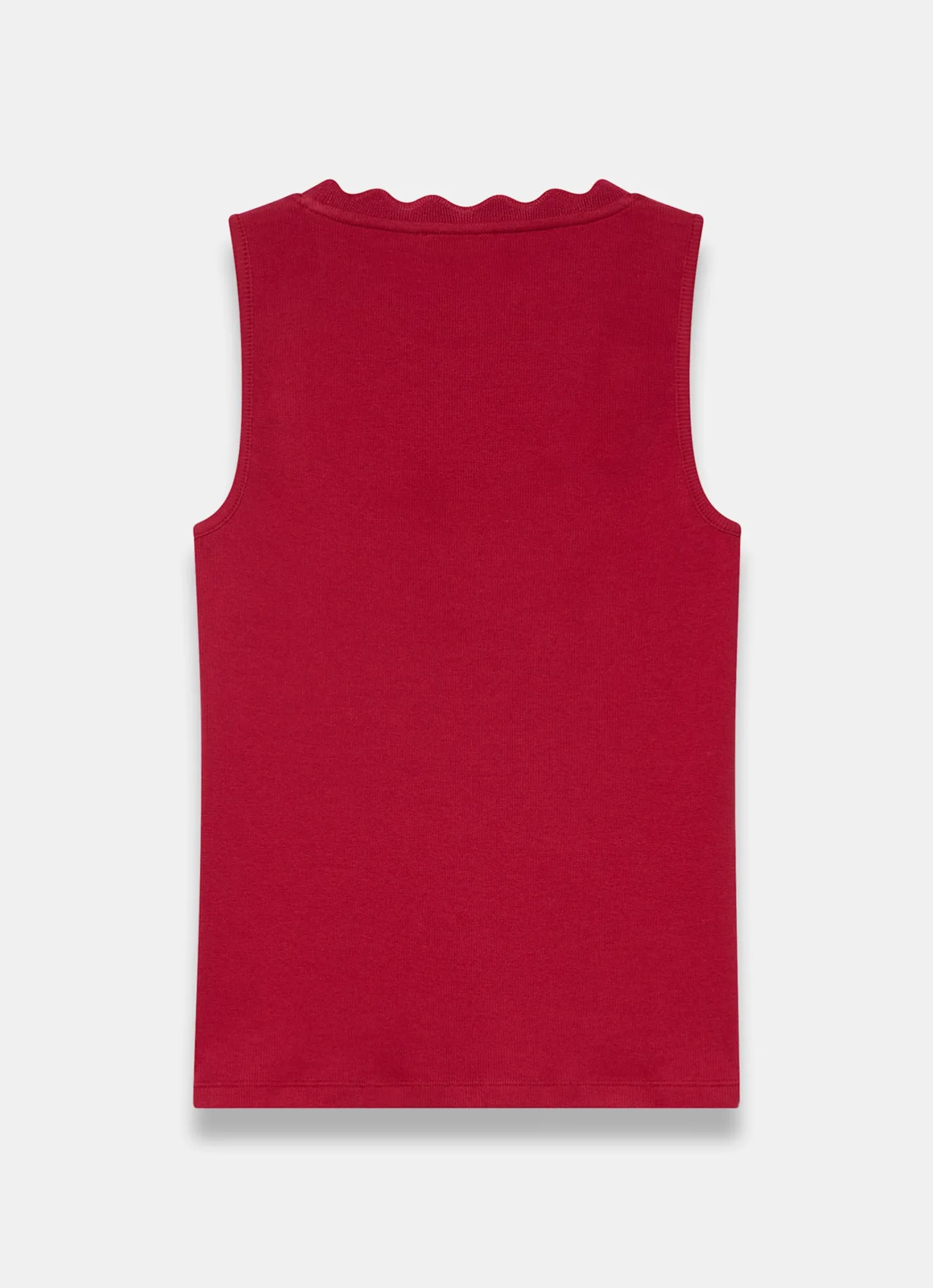 Clearance Scallop Trim Vest Top T-Shirts|T-Shirts