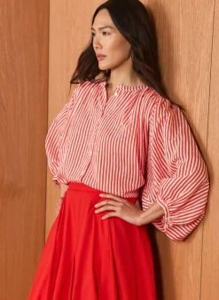 Discount Striped Batwing Blouse Shirts & Blouses