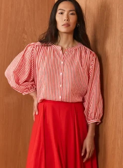 Discount Striped Batwing Blouse Shirts & Blouses