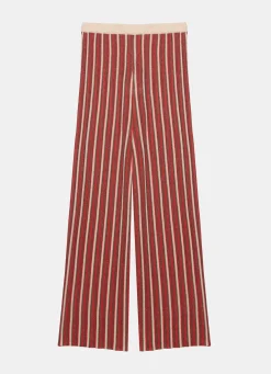 Discount Striped Knit Trousers Trousers