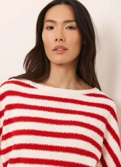 Clearance Striped Textu Knit Top Jumpers|Jumpers & Cardigans