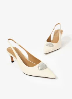 Best Ren Leather Sling Back Heels Heels|Heels