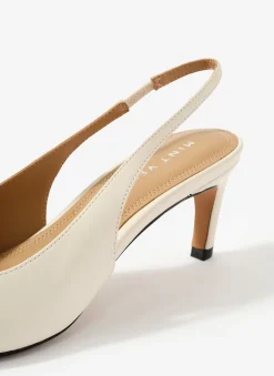 Best Ren Leather Sling Back Heels Heels|Heels