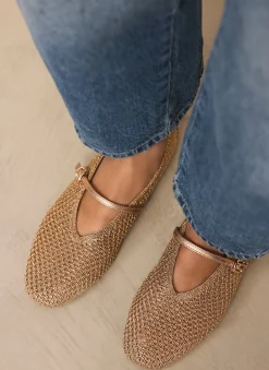Outlet Rosie Woven Pumps Flat Shoes