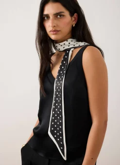 Outlet Sia Polka Dot Print Skinny Scarf Scarves