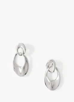 Tone Hoop Link Earrings Jewellery|Jewelry