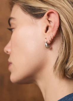 Online Tone Mini Curve Earrings Jewellery|Jewelry