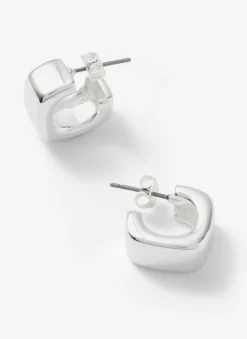 Hot Tone Mini Rounded Square Hoop Earrings Jewellery|Jewelry