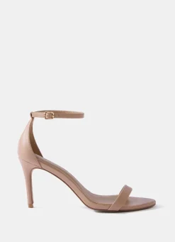 Online Skye Neutral Leather Strappy High Heels Heels|Heels