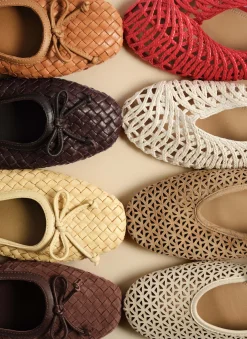 Discount Tabi Leather Ballet Flats Flat Shoes