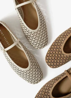 Discount Tabi Leather Ballet Flats Flat Shoes