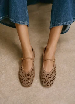 Online Tabi Suede Ballet Flats Flat Shoes