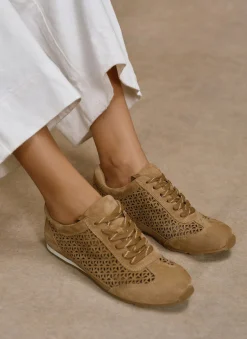Best Talia Suede Cut Detail Trainers Sneakers