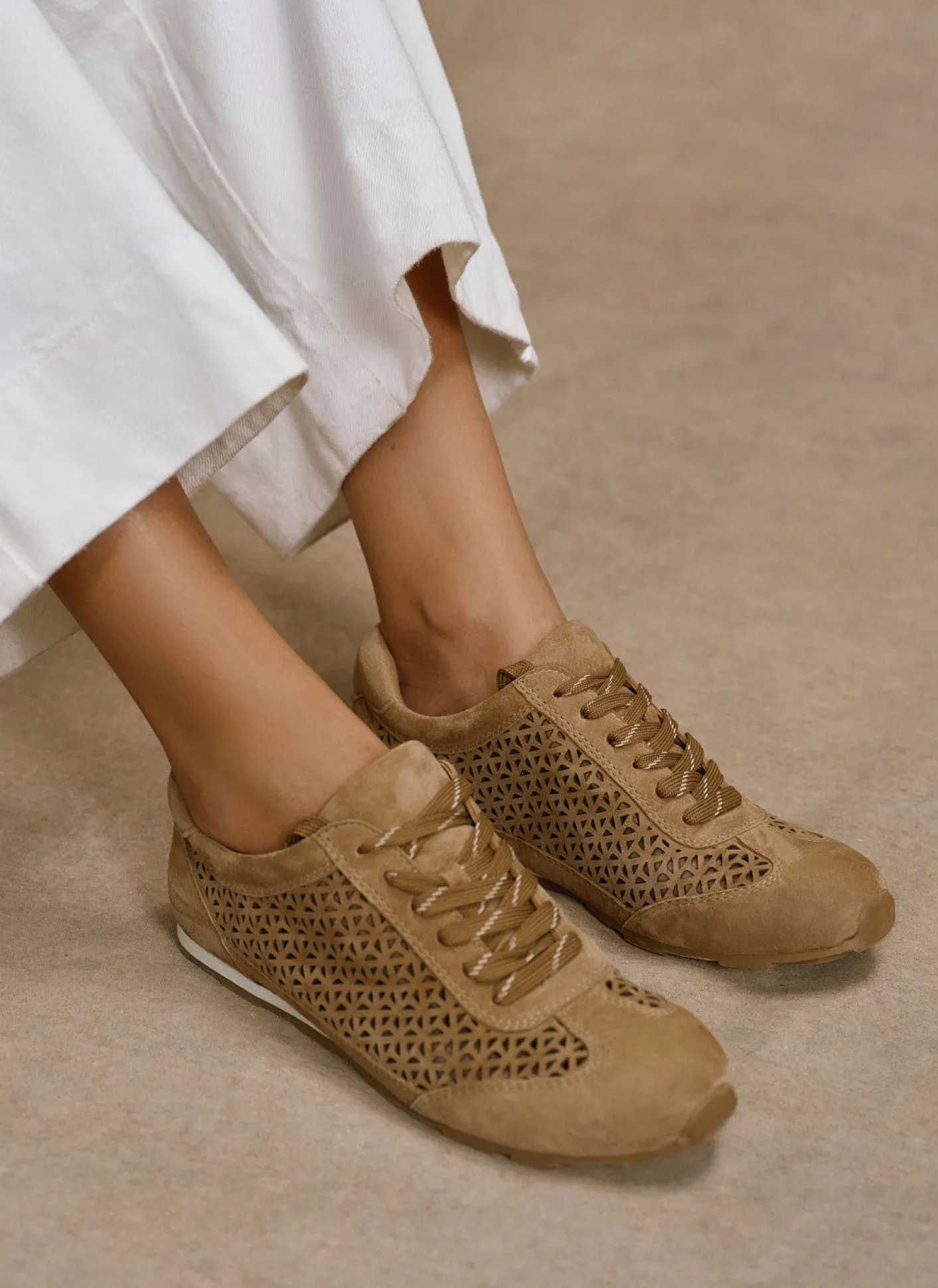 Best Talia Suede Cut Detail Trainers Sneakers