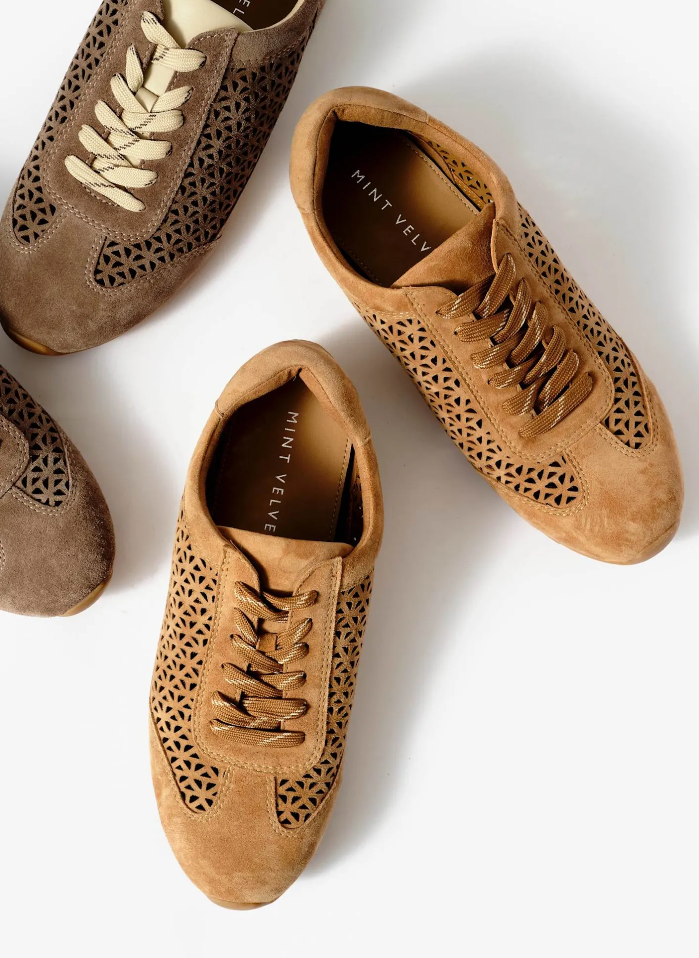 Best Talia Suede Cut Detail Trainers Sneakers