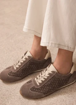Sale Talia Suede Cut Detail Trainers Sneakers