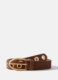 Online Suede Eyelet Belt Belts