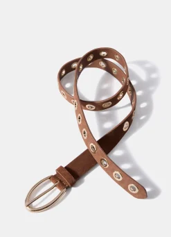 Online Suede Eyelet Belt Belts