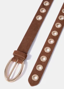 Online Suede Eyelet Belt Belts
