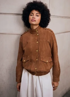 New Suede Pilot Bomber Jacket Jackets|Leather & Suede Jackets
