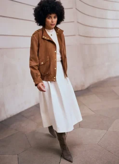 New Suede Pilot Bomber Jacket Jackets|Leather & Suede Jackets