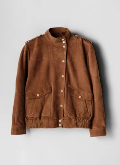 New Suede Pilot Bomber Jacket Jackets|Leather & Suede Jackets