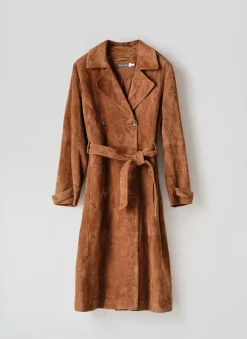 Online Suede Trench Coat Coats|Jackets