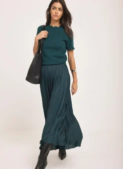 Best Teal Scallop Knit Top Knitted Tops|Knitted Tops