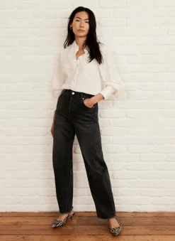 Online Washed Barrel Leg Jeans Jeans|Barrel & Balloon Jeans