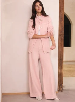 Sale Washed Pink Wide Jeans Wide Leg Jeans