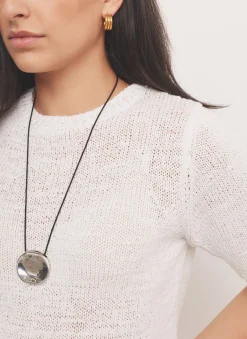 Hot White Cotton Blend Knit Top Knitted Tops|Knitted Tops
