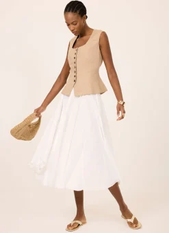 Sale Cotton Full Midi Skirt Midi Skirts|Skirts