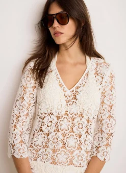 Best White Crochet Beach Mini Dress Summer Dresses|Mini Dresses