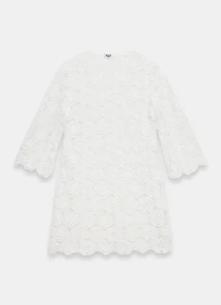 Best White Crochet Beach Mini Dress Summer Dresses|Mini Dresses