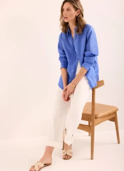 Outlet White Cropped Wide Chino Trousers Wide Leg Trousers|Trousers