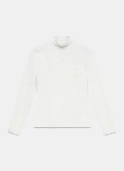 Outlet White High Neck Layering Top Essentials