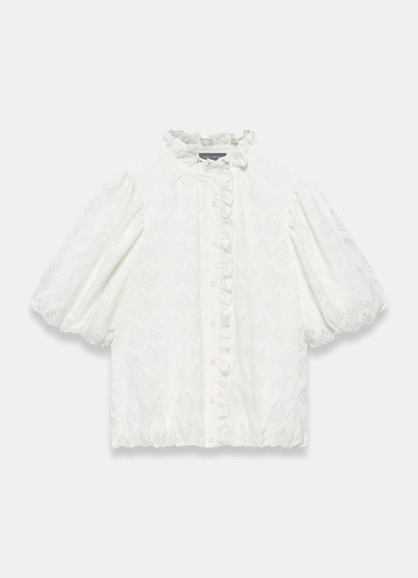 Sale Jacquard Ruffle Blouse All Tops|Tops