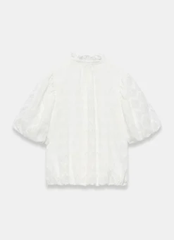Sale Jacquard Ruffle Blouse All Tops|Tops