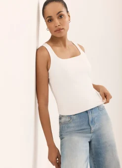 Best White Layering Scoop Neck Vest T-Shirts|T-Shirts