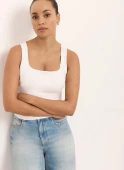 Best White Layering Scoop Neck Vest T-Shirts|T-Shirts